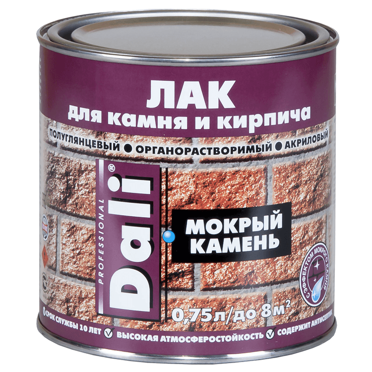 Лак акриловый для камня 0,75л